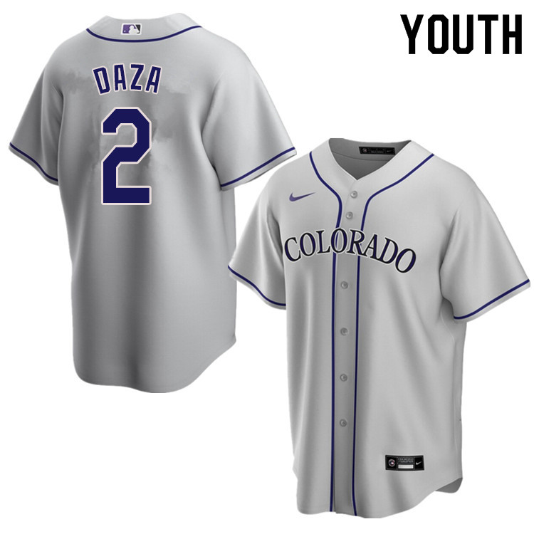 Nike Youth #2 Yonathan Daza Colorado Rockies Baseball Jerseys Sale-Gray